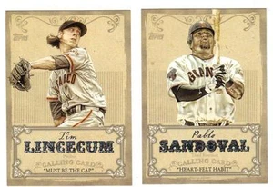 2013 Topps Series 1 Calling Card Tim Lincecum San Francisco Giants CC-10 - Picture 1 of 1