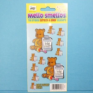 NEW Mello Smello Scratch 'n Sniff Baby Powder Scented Stickers Blue, Teddy Bears - Picture 1 of 5