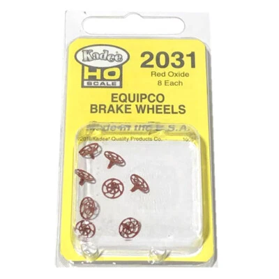 Kadee #2031 Equipco Brake Wheel Red Oxide (8) Freight Car Detail Parts HO Scale - Image 1 of 3