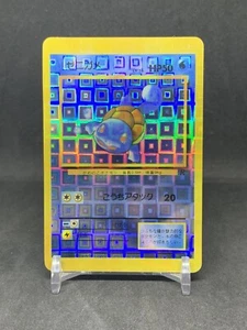 Squirtle Team Rocket #007 Vintage Pokemon JP Vending Pegatina Tarjeta Cuadrada Holo - Imagen 1 de 2