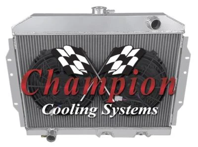 AR Champion 3 Row Radiator W/ 2 10" Fans for 1968 - 1974 AMC Javelin #CC407 - Image 1 of 4