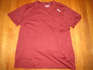 Fila Sport Shirt Mens 2XL Provent Red Moisture Wicking Geometric Pattern FILA - Picture 1 of 3