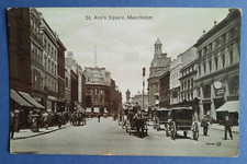 Postcard St Ann's Square,Manchester,Postmark 1914 district 48.Image 1904