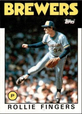 1986 Topps Rollie Fingers Hof Milwaukee Brewers #185 - Image 1 of 2