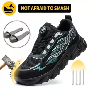 Men's Steel Toe Safety Shoes Labor Protection Boots Construction Work Sneakers - Picture 1 of 35