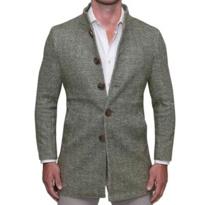 Green Herringbone Overcoat State & Liberty/ New with tags/ size M/$425.00 - Picture 1 of 6