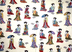 GEISHA IN FULL FIGURE FROM TIMELESS TREASURES - 100% COTTON FABRIC - Picture 1 of 8