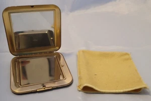 Vintage 1950er Volupte Goldton Compact Make-up Kompakt Pulverbox unbenutzt 32 - Bild 1 von 8