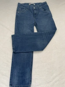 Boy's Levi's 505 Regular 12H 32x27 Straight Dark Wash Denim - Picture 1 of 11