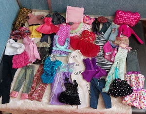 VTG Barbie or Barbie like doll clothes lot. Large group. Dresses, pants, shirts - Picture 1 of 8
