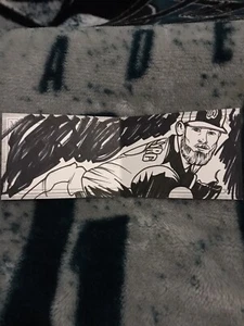 2022 Topps Museum Mural Stephen Strasburg 1 of 1 Artist Original Work - Picture 1 of 4