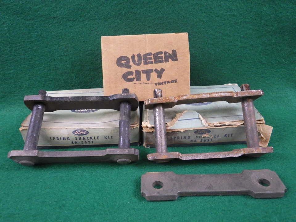 Nuevo de Lote Antiguo Ford 1949 1950 Kits de Grilletes de Resorte Trasero Par Customline Crestliner Foto 1 de 4