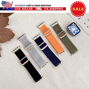 Nylon iWatch Strap Sport Band For Apple Watch Series 10 9 8 7 6 5 4 3 2 1 Ultra - Picture 1 of 18
