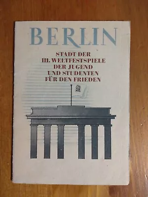 Rarität, Stadtplan Berlin III. Weltfestspiele Der Jugend DDR 1951 • 8€