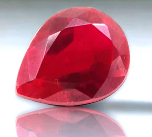 Red Ruby Natural 6.50 Ct Pear Cut Loose Gemstone AG198 - Picture 1 of 5