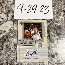 2005 2006 Upper Deck Rookie Debut Al Jefferson Debut Ink Auto Card #DI-AJ Signed