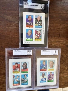 1969 Topps Football 4-in-1 Stamps Complete Set Ex-Nm Namath- Butkus-Unitas-Starr - Picture 1 of 6