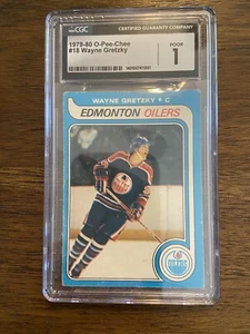 CGC 1 1979-80 O-Pee-Chee Wayne Gretzky #18 Rookie Edmonton Oilers - Bild 1 von 3