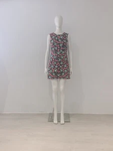 Needle & Thread Silk Floral Dress UK 10 EU 38 Floral Stitch Sequin Grey Blue - Picture 1 of 21