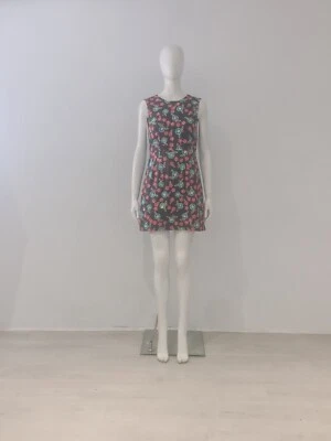 Needle & Thread Silk Floral Dress UK 10 EU 38 Floral Stitch Sequin Grey Blue - Image 1 of 4