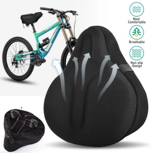 Bike Bicycle Gel Seat Cover Comfort Padded Gel Bicycle Cycle Saddle Cushion USA - Picture 1 of 17