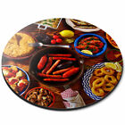 Tapis de souris rond - tapas espagnoles nourriture Espagne restaurant bureau cadeau #24286