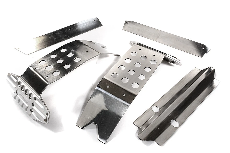 Stainless Steel (Req. Polishing) Skid Plate Set for Traxxas X-Maxx 4X4 7744 7745 - Image 1 of 1