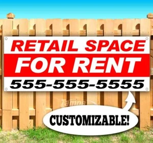 RETAIL SPACE FOR RENT CUSTOM PH # Advertising Vinyl Banner Flag Sign Many Sizes - Picture 1 of 6