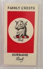 Bull Surname Family Crests 1961 Card Sweetule Products Advertising (B81)