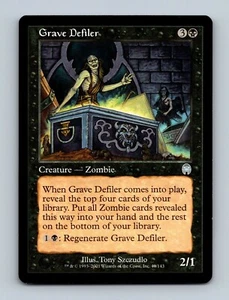 Magic The Gathering MTG Grave Defiler 40/143 (Silver) Apocalypse Card 2001 - Picture 1 of 2