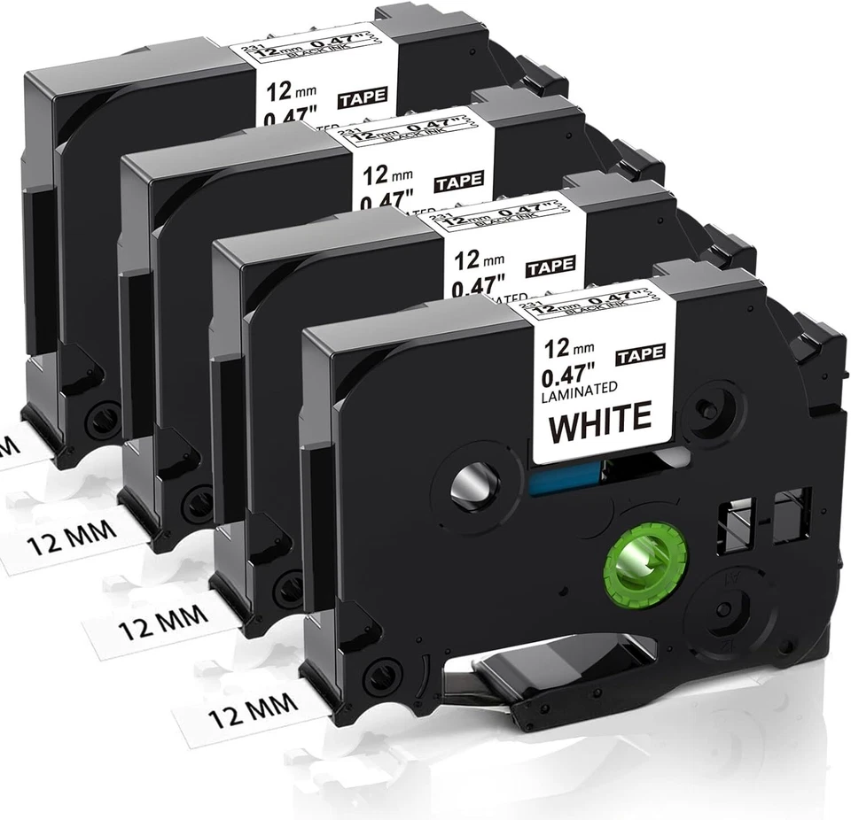 3x kompatibel TZe-231s Brother P-Touch 12mm Bänder TZe Schriftband Laminiertes