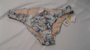 Kona Sol Medium Coverage Hipster Swimsuit Bikini Bottoms NWT  Blue Tones Sz XL - Picture 1 of 3