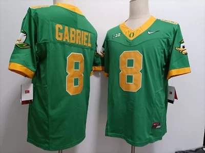 Men's #8 Dillon Gabriel Oregon Ducks Green_White Stitched Jersey NWT - Image 1 of 3