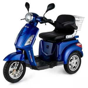VELECO ZT15 Seniorenmobil Dreirad Roller Elektromobil Seniorenfahrzeug 900W BLAU - Bild 1 von 3