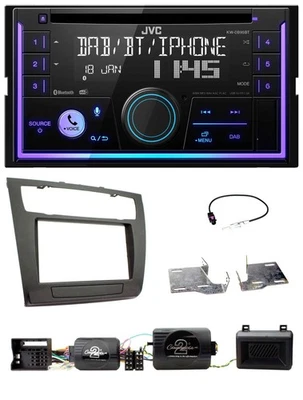JVC Lenkrad USB 2DIN DAB Bluetooth CD Autoradio für BMW 1er PDC aut. Klima E87/E - Bild 1 von 4