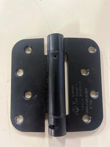 Deltana DSH4R51B 4" x 4" 5/8" Radius Spring Hinge; Flat Black Finish - Picture 1 of 3