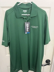 Neu mit Etikett Ping Herren Polo Golf Shirt XL grün Cleveland State University kostenloser Versand - Bild 1 von 4