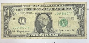 1963.   Billete de $1 de Estados Unidos - Circulado - Envío Gratis - Imagen 1 de 3