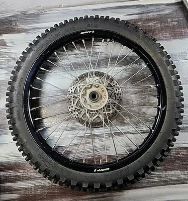 Yamaha YZ250F 2001 buje delantero deformación 9 llantas 21" x 1,60" rueda radios mejorados Foto 1 de 4