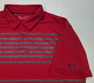 Camisa Polo Under Armour Hombres XL Roja Gris Golf Corta Suelta Uso Limitado - Imagen 1 de 6