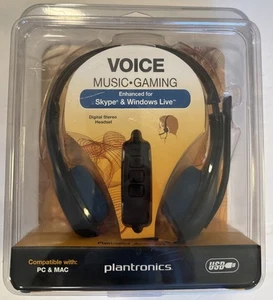 PLANTRONICS USB Digital VOICE Stereo ZESTAW SŁUCHAWKOWY Muzyka, Gry, Audio 626 DSP, NOWY! - Zdjęcie 1 z 5