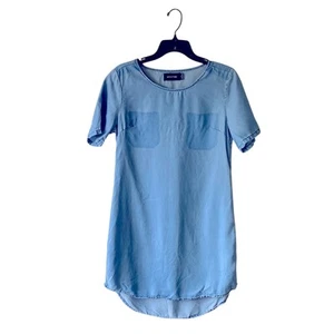 MINKPINK Shirt Dress Womens Sz Medium Chambray Boho Chic Festival - Picture 1 of 7