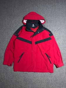 Vintage Chaps Ralph Lauren Jacket 90s Windbreaker Red Mens M Full Zip 100% Nylon - Picture 1 of 13