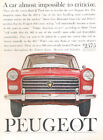 1961 Peugeot 404 red front Classic Advertisement Ad P40