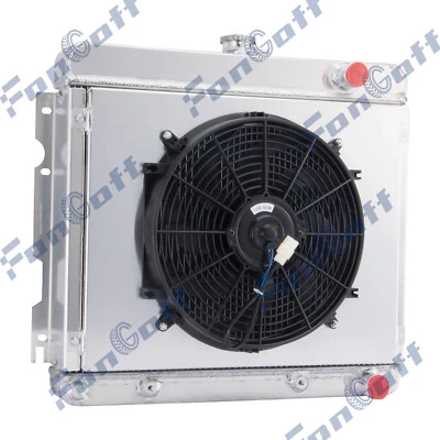 For 1968-1973 Dodge Dart;Plymouth Duster 3.2L Upgrade 3 Rows Radiator+Shroud Fan - Image 1 of 4