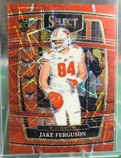 2022 Select Draft Picks Prizm Red Lazer Jake Ferguson RC  Dallas Cowboys 