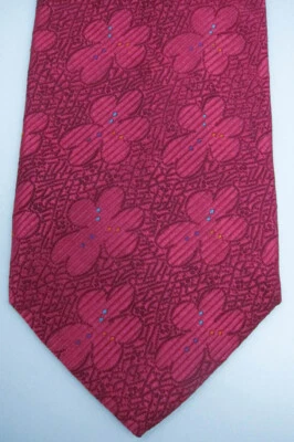 NUEVO $175 Paul Smith Londres Flores Rojas con Corbata Forro Azul Dorado Rosa Hecha en Italia Foto 1 de 4