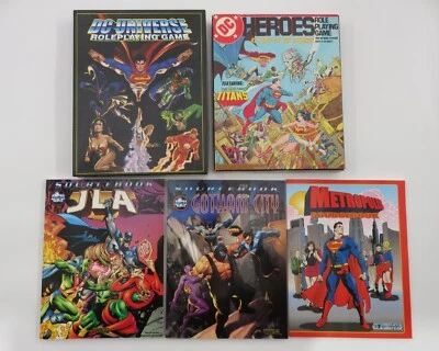 DC Juegos de rol y libro fuente Lote de (5) - Juegos WEG/Mayfair (años 80-2000) Foto 1 de 4