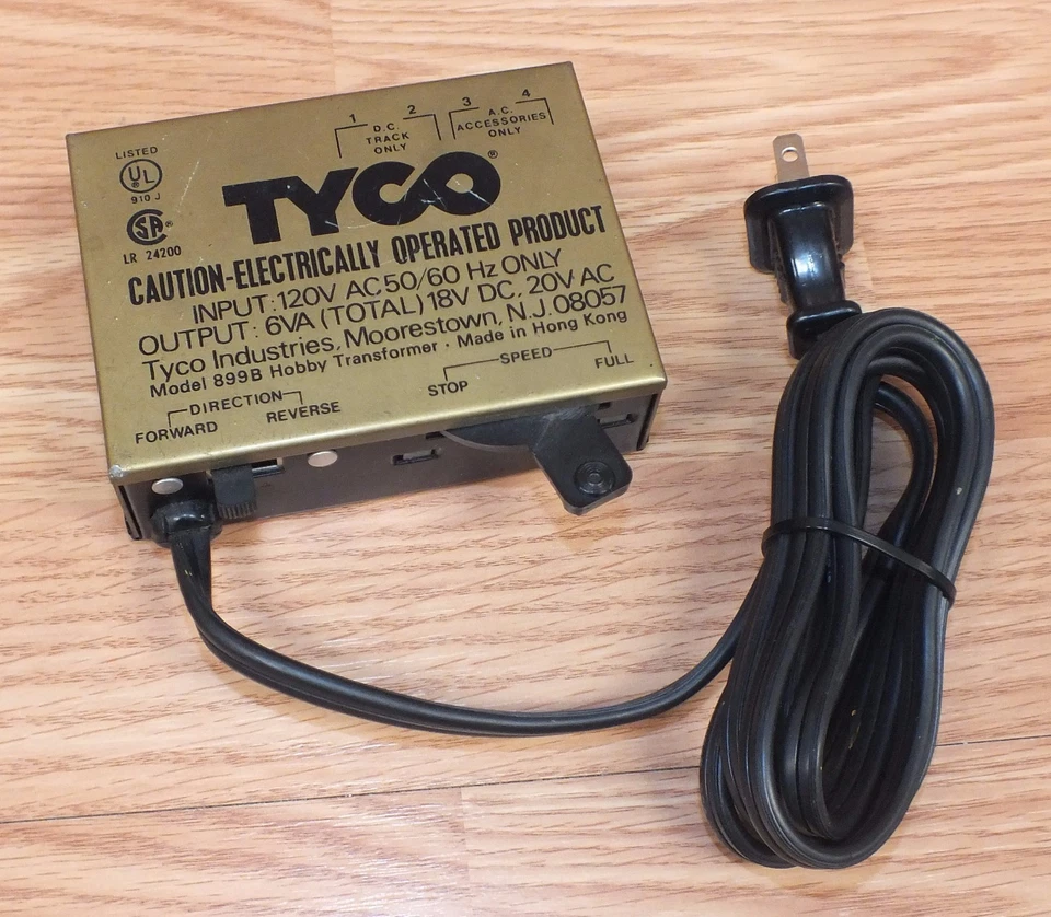 Genuine Tyco (899B) Gold Tone 6VA 18V DC 20V AC Hobby Transformer Only **READ**  - Image 1 of 1