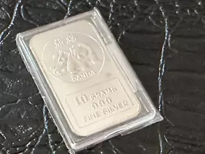 Barra de plata de 10 gramos PANDA BEAR 999,0 plata fina (C-27) - Imagen 1 de 2